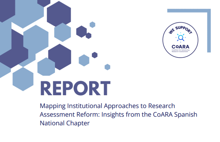 Publicado el Mapping Institutional Approaches to Research Assessment Reform Insights from the CoARA Spanish National Chapter